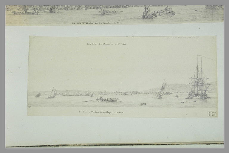 Vue de Saint Pierre, prise du mouillage, le matin, en 1771
