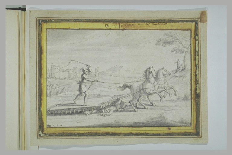 Suppliciés écrasés par un traîneau attelé de deux chevaux