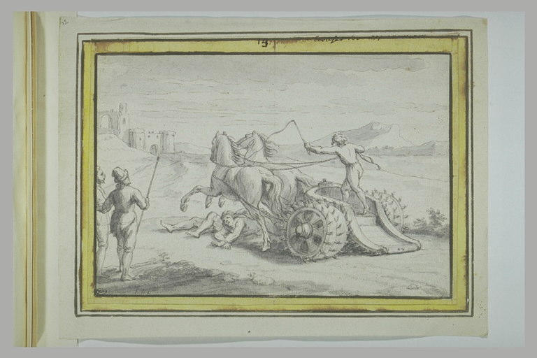 Supplice de deux hommes écrasés par un char