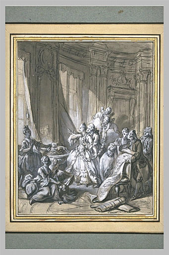 Toilette d'une jeune mariée ou la corbeille de mariage