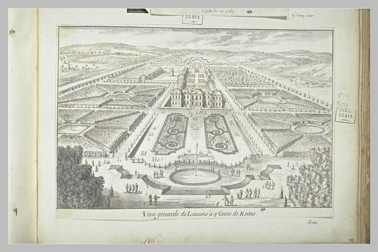 Vue générale du château de Louvois à quatre lieues de Reims