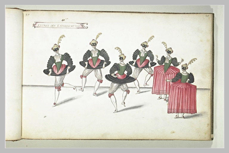 Entrée des Esperlucattes ; six figures