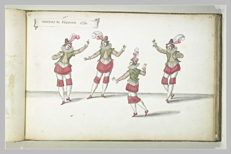 Danseuses de sarabande, quatre figures