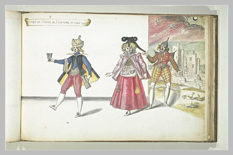 Entrée de l'Hôte, de l'Hôtesse, trois figures