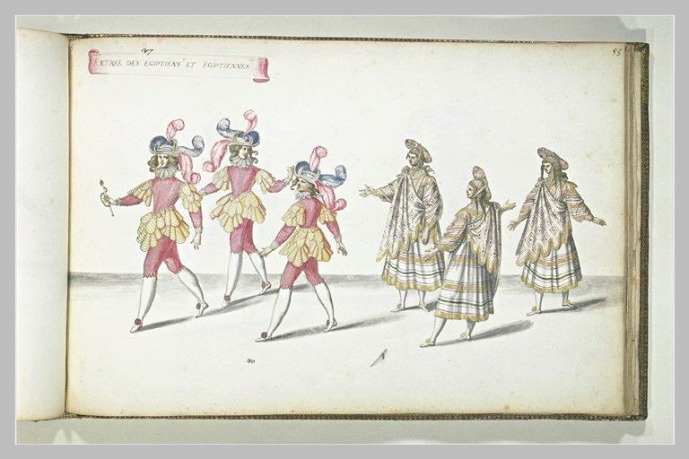 Entrée des Egyptiens et des Egyptiennes, six figures