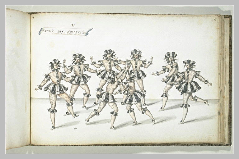 Entrée des follets jouant à la balle, huit figures