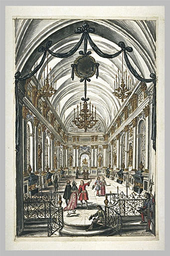 Vue de l'intérieur d'une salle contenant des tombeaux de rois