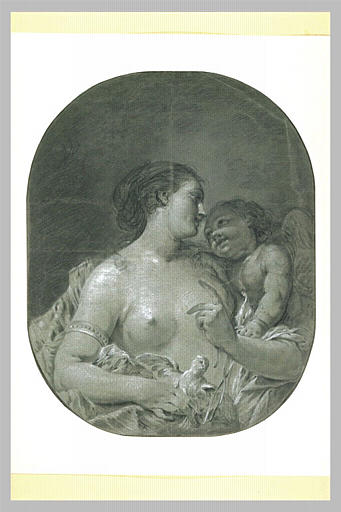 Vénus, tenant un moineau, et l'Amour