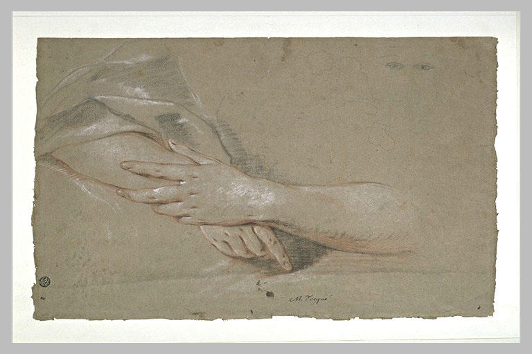 Deux mains de femmes, l'une couvrant l'autre