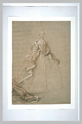 Portrait de dame en manteau de cour