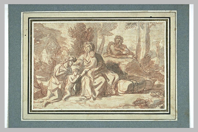 La Sainte Famille avec sainte Elisabeth et le petit saint Jean