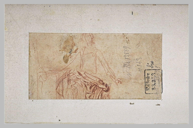 Etude de draperie pour une femme assise