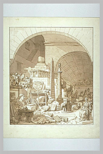 Vivant-Denon travaillant dans la salle de Diane au Louvre