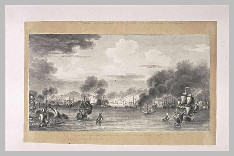 Deuxième vue de l'attaque des flottes d'Espagne et de Hollande à Palerme1676