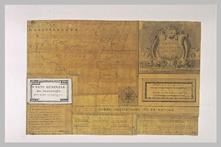 Carte indicative de la campagne de Sicile, 1676