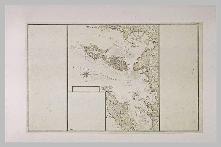 Carte explicative du combat livré aux Rochellois devant l'île de Ré en 1625