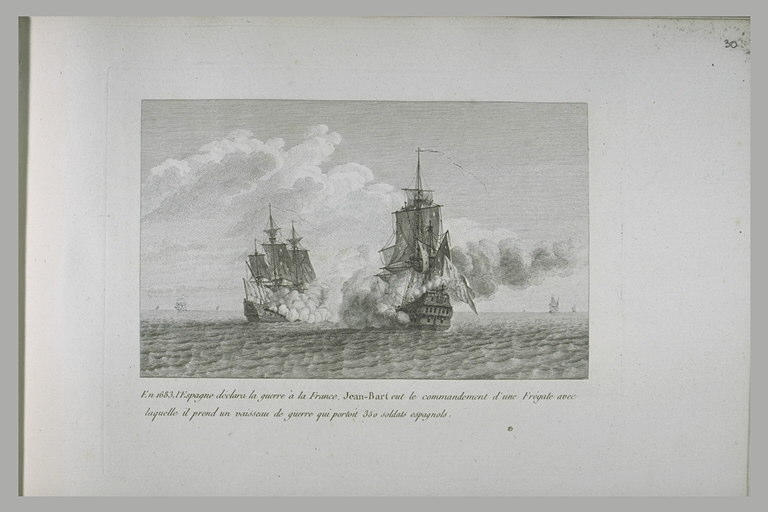 Jean Bart prend un vaisseau espagnol en 1683
