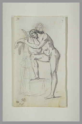 Jeune homme nu tenant une lyre