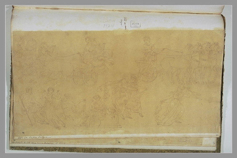 Course d'Atalante et d'Hippomène, avec Atlas et les Hespérides