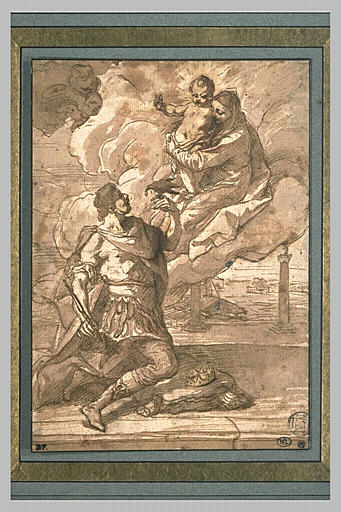 Apparition de la Vierge et l'Enfant à saint Osvald