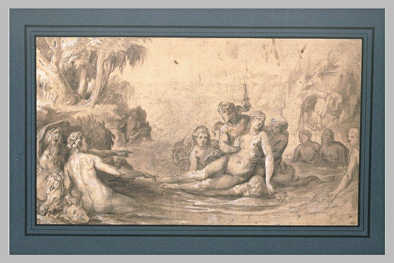 Climène recueillie dans la mer par Ino et Glaucus