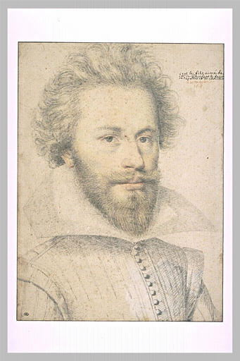 Portrait d'homme barbu et moustachu