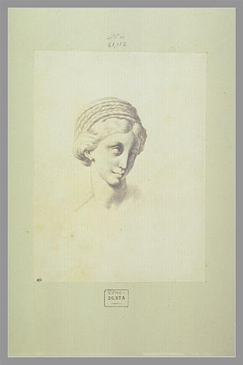 Tête de femme, d'après l'antique, tournée vers la droite