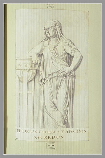 Phoebé, prêtresse d'Apollon, d'après un bas bas-relief d'après antique