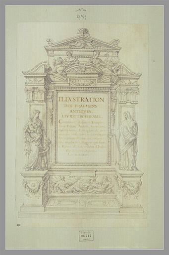 Frontispice du troisième livre dans le style de la renaissance