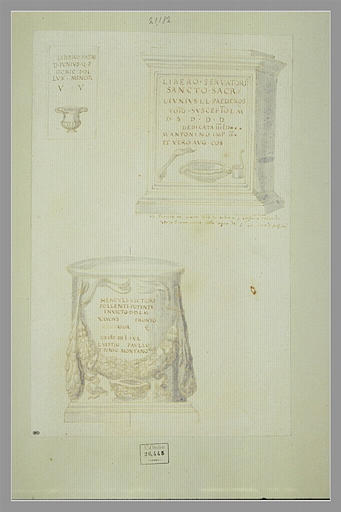 Une inscription ; un monument funéraire et un monument votif