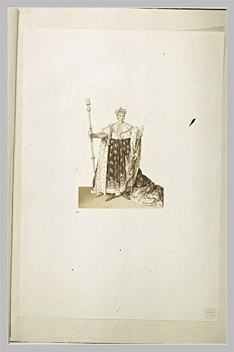 Le sacre de Charles X : le roi revêtu du costume royal