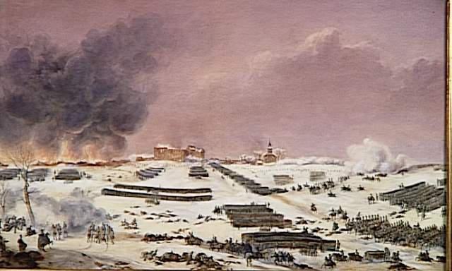 Combat d'Eylau le 7 février 1807 : attaque du cimetière