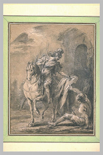 Saint Martin partageant son manteau