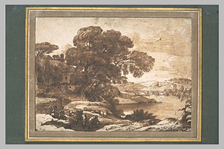 Bords du Tibre avec le Ponte Molle