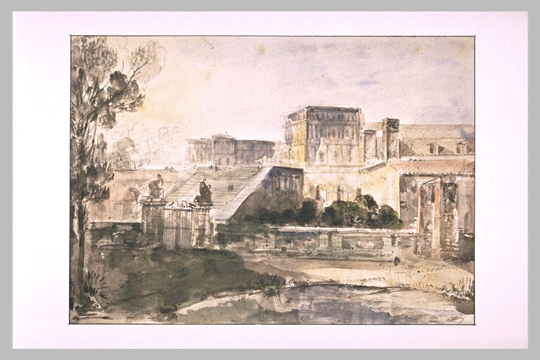 Versailles, vue imaginaire du château