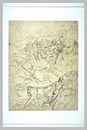 Groupe de Turcs fuyant