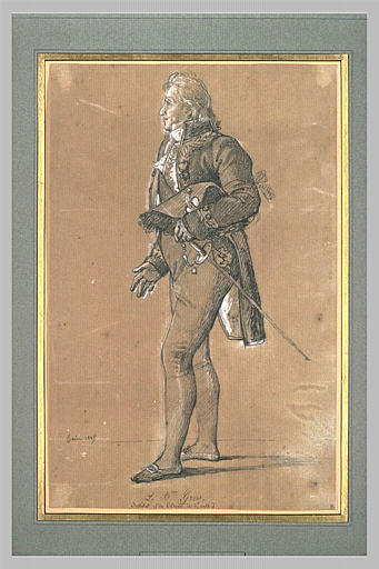 Le baron Gros, peintre, de l'Institut, en costume d'académicien