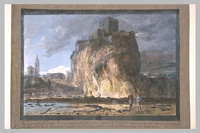 Le promontoire et une partie de la ville de Castel d'Iaci