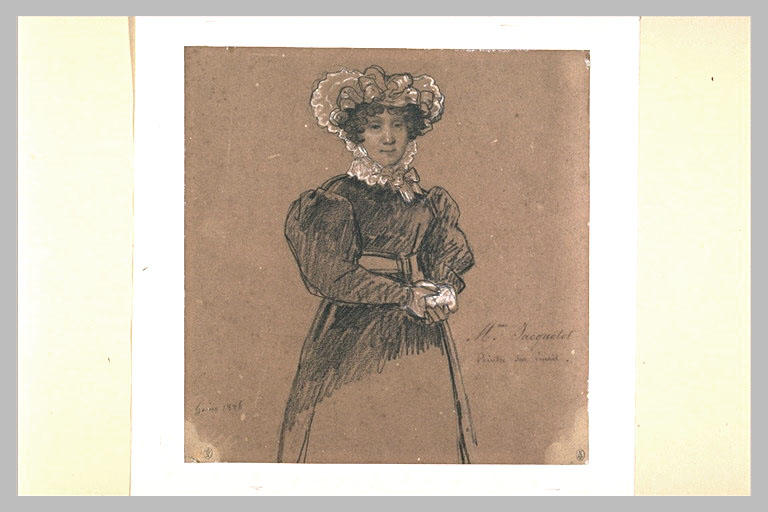 Portrait de madame Jaquotot, peintre sur émail, vue de face