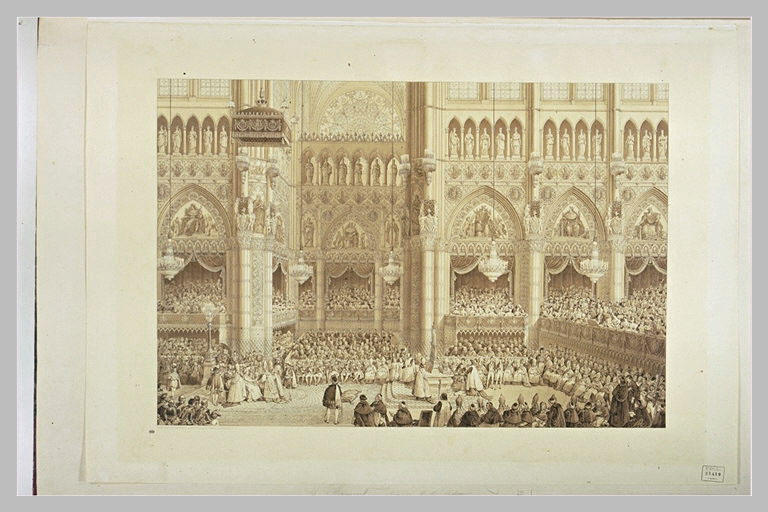 Sacre de Charles X : l'arrivée à la cathédrale de Reims