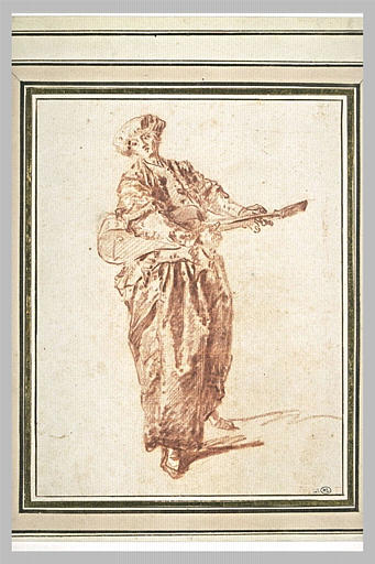 Guitariste en costume turc