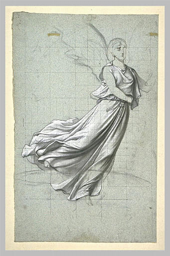 Etude de draperie pour un ange