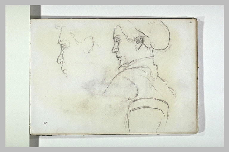 Buste d'une femme, de trois-quarts, de dos