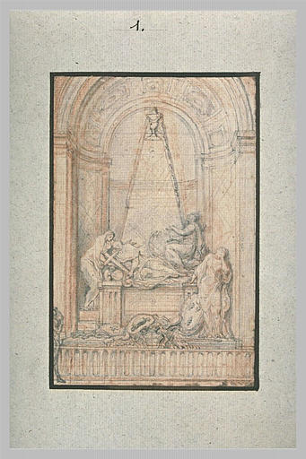Relevé du tombeau du cardinal de Fleury, par Lemoyne