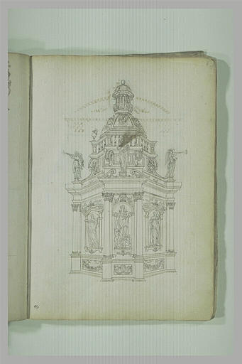 Etude d'architecture : monument polygonal avec dôme