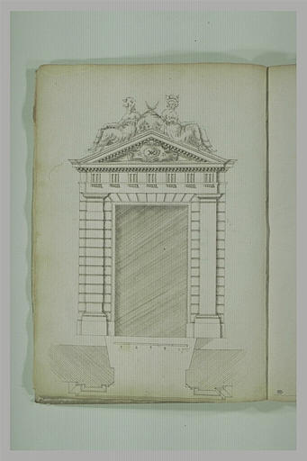 Etude d'architecture : projet pour le portail de l'hôtel de Soissons