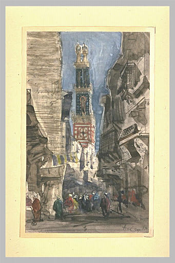 Rue du Caire avec un minaret