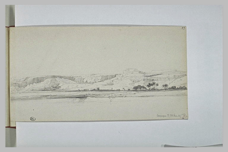 Paysage des abords du Nil: la campagne de Thèbes
