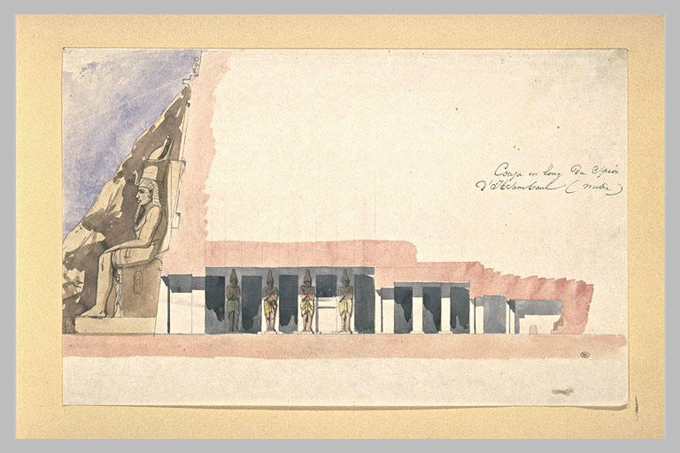Coupe longitudinale du Speos d'Ilsamboul