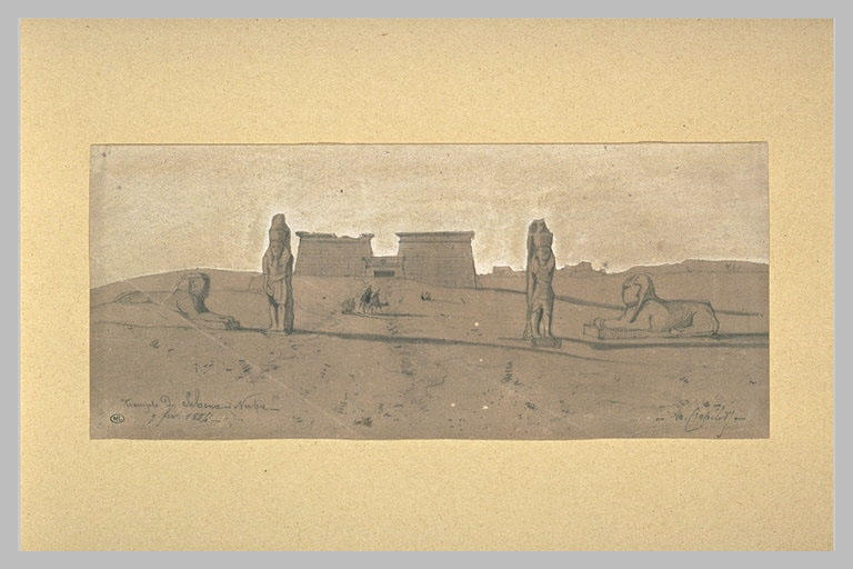 Vue du temple de Seboua, en Nubie